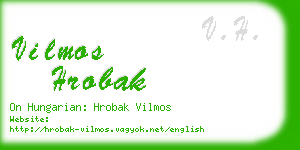 vilmos hrobak business card